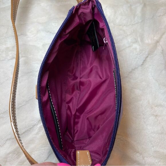 Etienne Aigner Purple and Tan Shoulder Bag - Picture 6 of 9